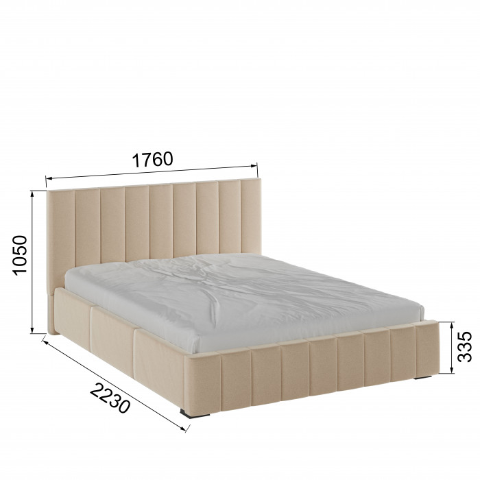 Нега Кровать интерьерная 160 бежевый, ПМ