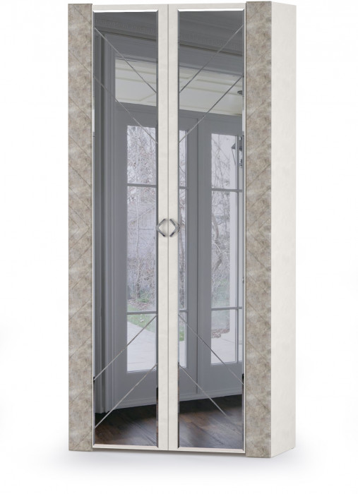 Амели Шкаф для одежды 13.133, цвет шёлковый камень/бетон чикаго беж, ШхГхВ 108х51,3х230 см.