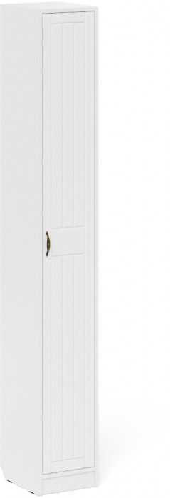 Прихожая П-6-350 Пенал, цвет белая шагрень/фасады МДФ белое дерево фрезеровка прованс, ШхГхВ 30х35х210 см., универсальная сборка