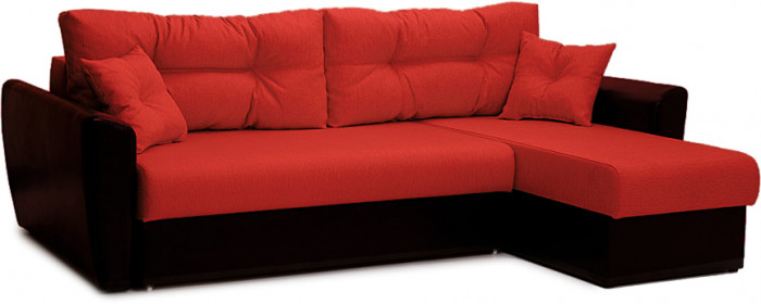 Диван УГЛОВОЙ Амстердам рогожка красная 160 НПБ