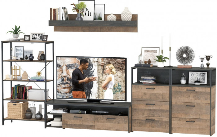 Трувор Гостиная 097, дуб гранж песочный/интра