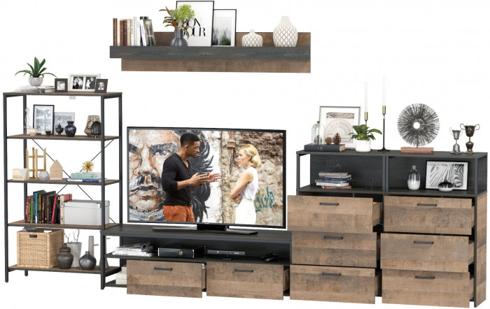 Трувор Гостиная 097, дуб гранж песочный/интра