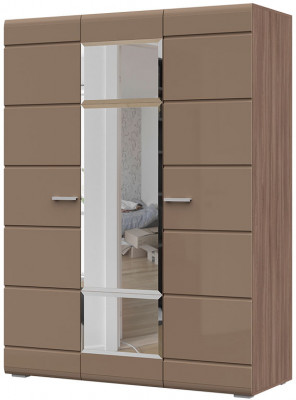 Вегас Шкаф 3-х ств 1500*2000*570 шимо темн/кофе с молоком