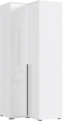 Норд Шкаф угловой, Белый/Белый глянец холодный