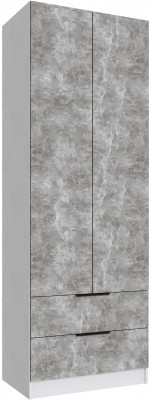 Шкаф Мадрид (0,8) с 2 ящ. без зеркала Белый/ателье светлое