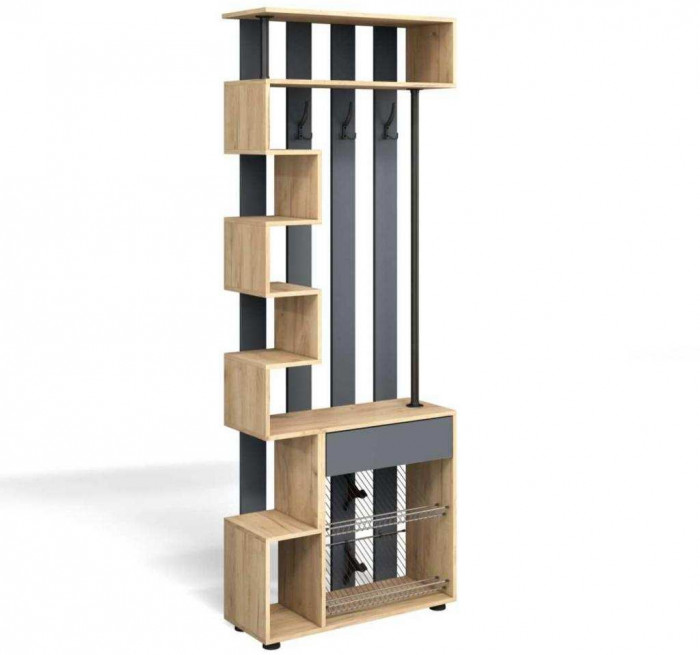 Прихожая мини-лайт компл. 2 дуб крафт/графит