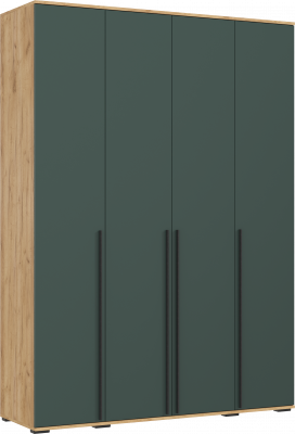 Норд Шкаф 4-х створчатый 1600, Дуб крафт/Изумрудный