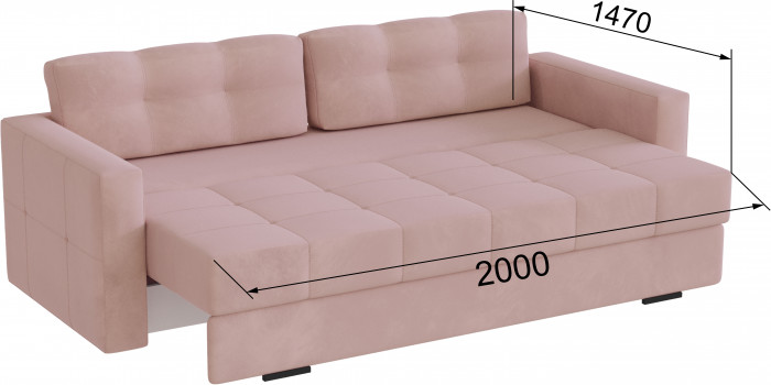 Диван раскладной Брэй пыльная роза