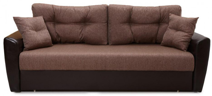 Диван еврокнижка Амстердам 160 рогожка коричневая