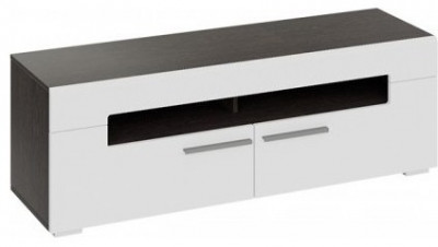 Фьюжн ТД-260.03.11 Тумба для ТВ (Белый глянец, Венге Линум)