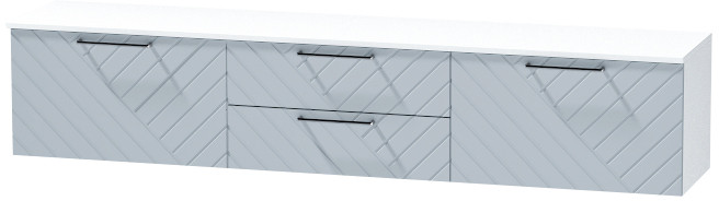 Тумба-4 под ТВ подвесная "Иннэс-7", Белый/Монблан Р-846