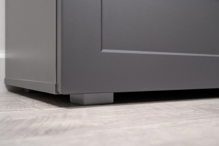 Остин 11.53 Кровать + ортопед + 13.225 Шкаф-пенал + 16.240 Комод, серый графит/дуб крафт золотой