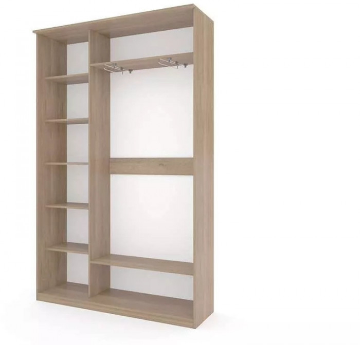 Шкаф купе Модерн 1490х450 2-х дверный 2-х секционный фотопечать №1 ясень