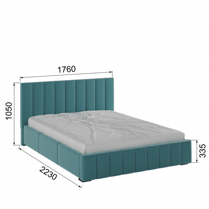 Нега Кровать интерьерная 160 бирюза, ПМ