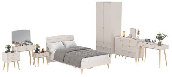 Афина Спальня 28-1200, кашемир серый