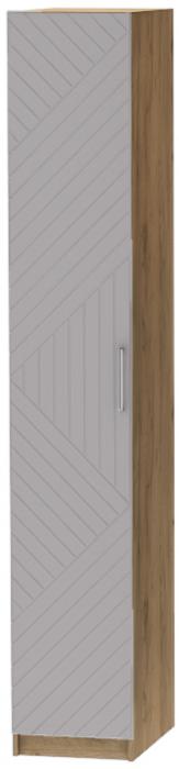 Шкаф-пенал №1 "Иннэс-7" - Крафт золотой/Грэй софт