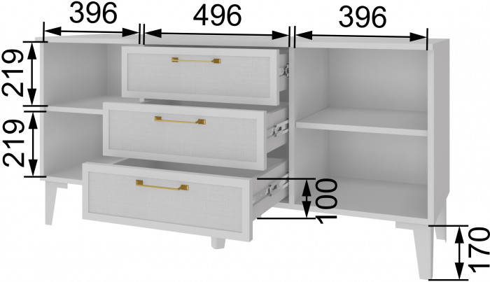 Толедо Тумба ТВ ТТ-1 белый