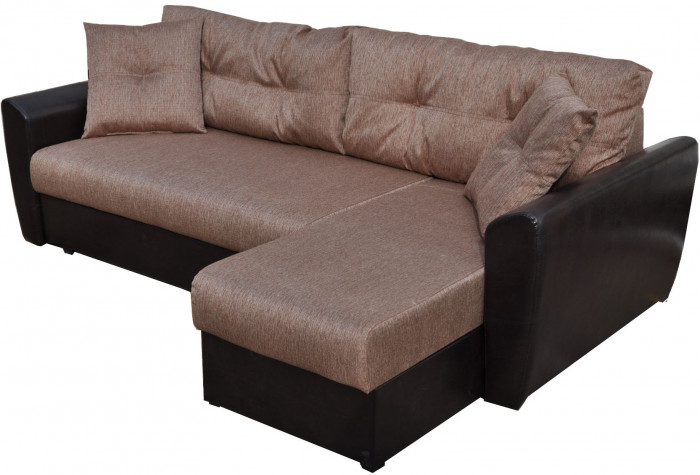 Диван УГЛОВОЙ Амстердам рогожка коричневая 160