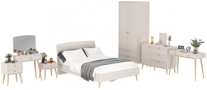 Афина Спальня 28-1400, кашемир серый