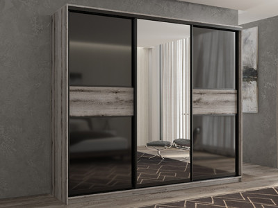 Шкаф-купе Кааппи 9 Эвок Окаменелый 250х60х230 см