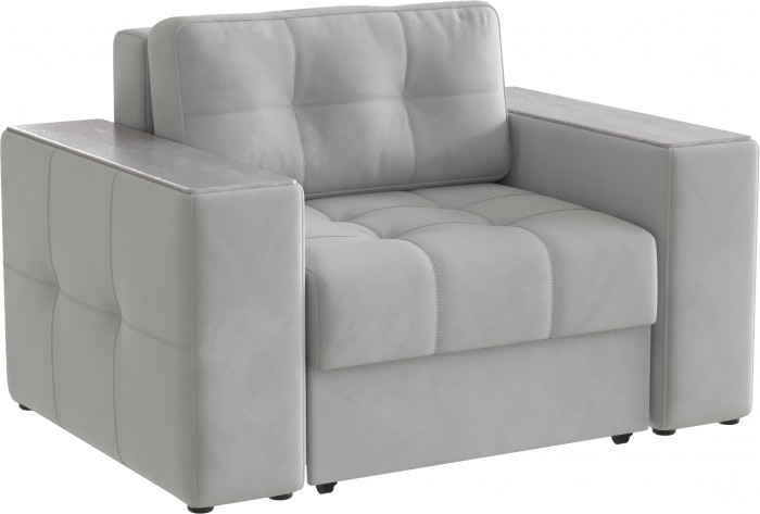 Кресло-кровать Виконт, Светло-серый/Холст белый