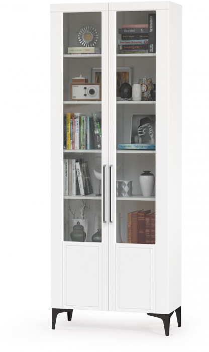 Валенсия Гостиная № 073, ЛДСП белый шагрень/МДФ белый шагрень