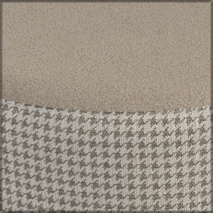 Банкетка 6-5134ТКбеж Ева, цвет ткань бежевая с рисунком, ШхГхВ 38х38х45 см.(банкетка на трёх ножках), цвет ножек: тик