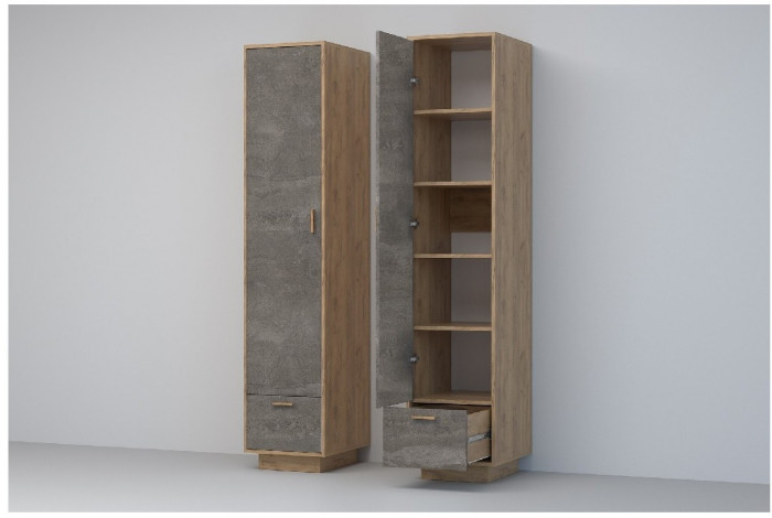 Эго Пенал П-1 ПД (Камень Темный/Бетон Светлый)