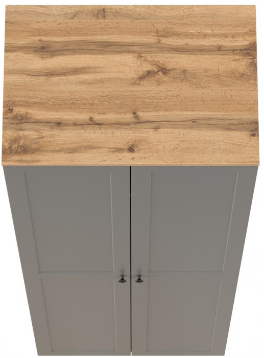 Остин 13.336.02 Шкаф для одежды(две двери), цвет серый графит/дуб крафт золотой, ШхГхВ 80х54,6х229,8 см.