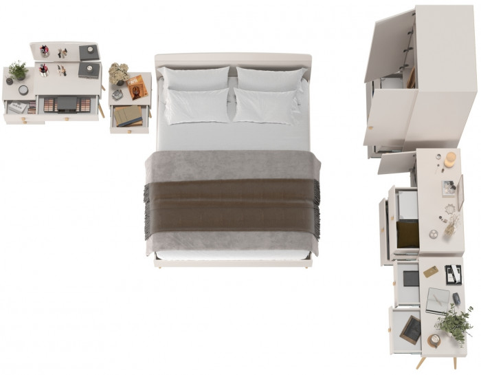 Афина Спальня 28-1600, кашемир серый