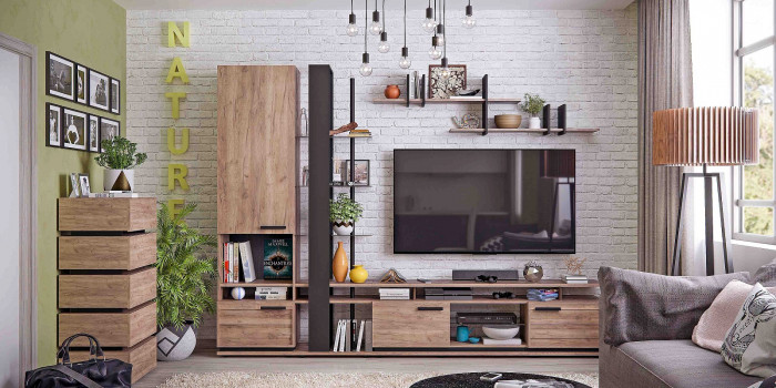 Комод высокий Nature 6, дуб табачный