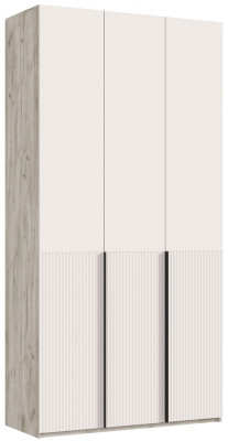 Марвэл Шкаф 3-х створчатый 1200, Крафт серый/Кашемир