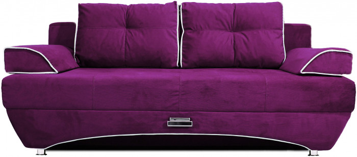 Диван-кровать раскладной еврокнижка прямой Валенсия велюр, цвет синий