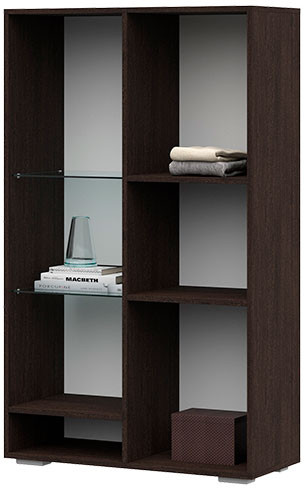 Вегас Стеллаж 800*1330*346 венге/белый глянец