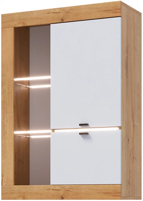 Прага Модульная Гостиная, вариант №1, вотан/Белый глянец