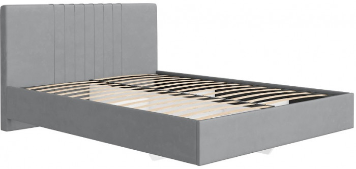 Кровать с латами Соло 160*200, Светло-серый