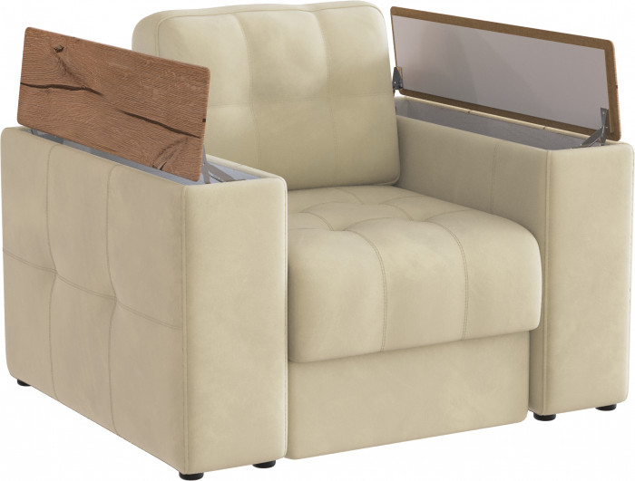 Кресло Нави, Бежевый/Дуб канадский МДФ