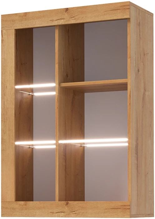 Прага Модульная Гостиная, вариант №1, вотан/Черный глянец