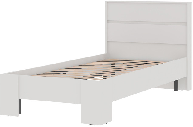 Хелен КР 01 Кровать 0.9х2.0 (0,970х0,928х2,114) белый/белый