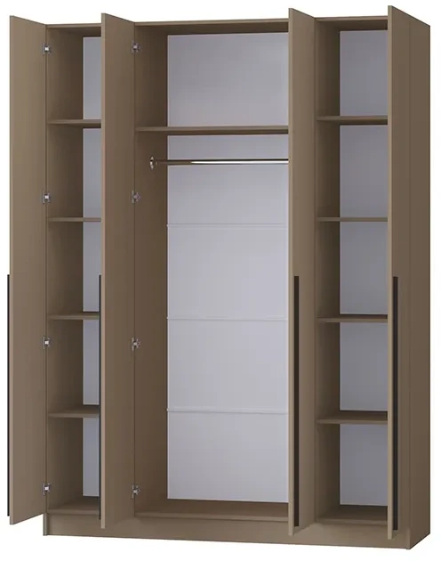 Шкаф Бастион 1600 с антресолью, Молочный шоколад