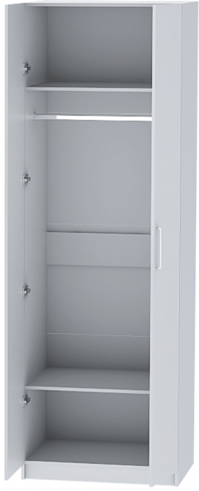 Шкаф двухдверный №1 "Иннэс-7" - Белый/Белый глянец