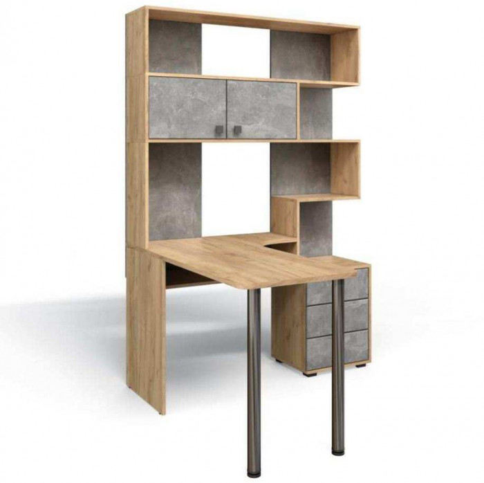 Стол Компьютерный СК-10 ЛЕВЫЙ Дуб крафт/ателье