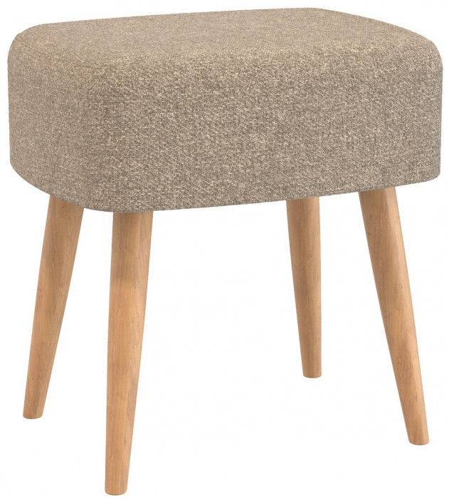 Банкетка 6-5135ТКШкор Полли, цвет ткань коричневая, ШхГхВ 44х34х45 см.(прямоугольная банкетка на четырёх ножках), цвет ножек: тик