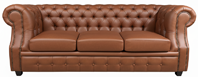 Диван Честер ЛОФТ 3-х местный, светло-коричневый