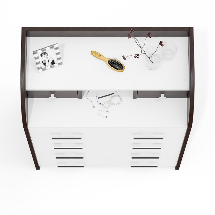 Комод С-МД-К6 (Шесть), венге/белый шагрень