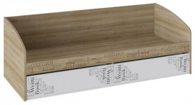 Оксфорд ТД-139.12.01 Кровать с 2 ящиками (Ривьера/Белый с рисунком)