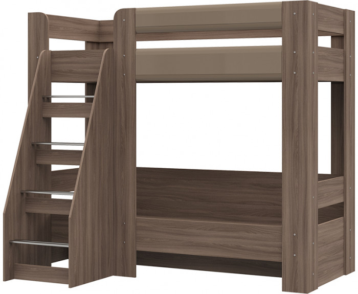 Симба кровать двухъярусная (1976*1700*1358) ясень шимо темный/кофе с молоком
