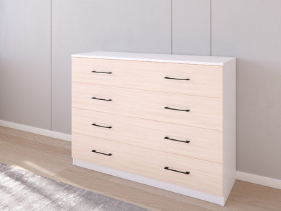 Комод 05/16 120х40х90 Белый/Дуб молочный