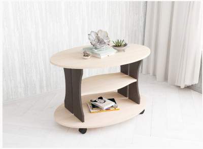 Журнальный стол Консул-1 дуб молочный/венге