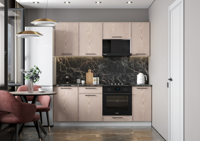 кухня Либерти 2,0м белый/лиственница